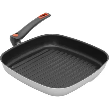 Pánev Grilovací pánev s nepřilnavým povrchem a skládací rukojetí PIARDI HOME GRILL 28 x 28 cm