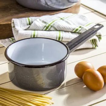 Hrnec Smaltovaný kastrol SILESIA RYBNIK POP šedý 1,1 l