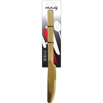 Příbor Stolní nože z nerezové oceli PIANO GOLD 23,5 cm 3 ks.