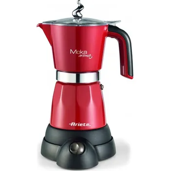 Domácí spotřebič ARIETE Mokina na 6/4 šálků na espresso (6/4 tz) červená - hliníkový elektrický tlakový kávovar