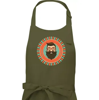 Kuchyňská zástěra Plnovous v kruhu - Dámská zástěra na vaření - Univerzální velikost ( Khaki )