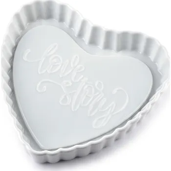 Nádoba na pečení Porcelánová koláčová forma na pečení s odnímatelným dnem COOKINI MODERN LIFE bílá