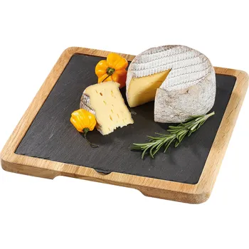 Kuchyňské prkénko Kamenné prkénko (deska) na servírování sýrů a občerstvení CILIO FORMAGGIO WOODEN 23 × 23 cm