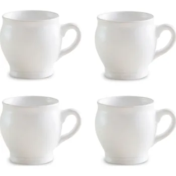 Kameninové hrnky na svařené víno s uchem KERA CERAMIKA ORAWA bílé 200 ml 4 ks