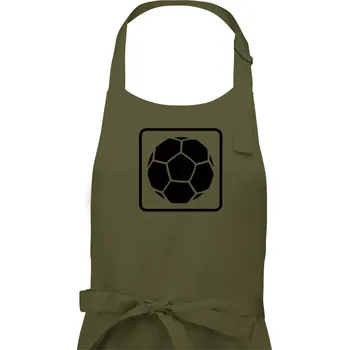 Kuchyňská zástěra Fotbalový míč emblem - Dámská zástěra na vaření - Univerzální velikost ( Khaki )