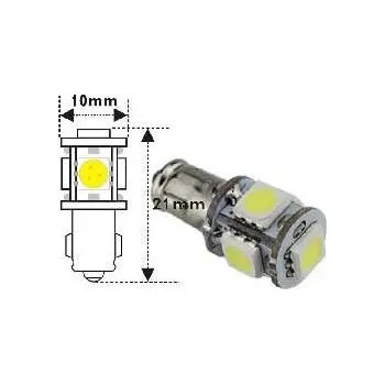 Žárovka Žárovka LED Ba7S 12V/1,5W bílá, 5xSMD5050