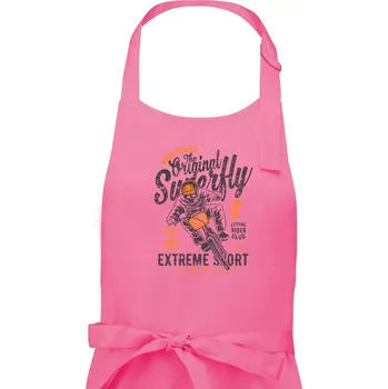 Kuchyňská zástěra Pedal Pusher - Dámská zástěra na vaření - Univerzální velikost ( Růžová )