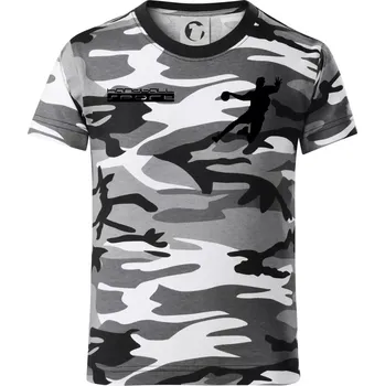 Chlapecké tričko Handball sport - Dětské maskáčové triko - 104-110cm / 3-4 roky ( Šedý maskáč )