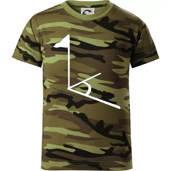 Rohový praporek - Dětské maskáčové triko - 122 cm/6 let ( Zelený maskáč )