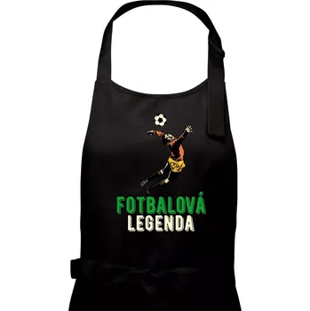 Kuchyňská zástěra Fotbalová legenda brankář - Dámská zástěra na vaření - Univerzální velikost ( Černá )