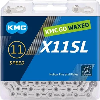Řetěz na kolo KMC X11 SL STŘÍBRNÝ WAXED BOX