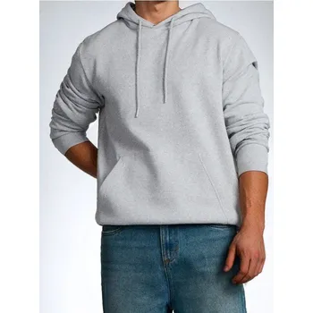 Pánská mikina Sinsay - Základní hoodie - šedá - 2326O-09M - 2326O-09M-S