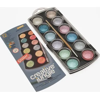 Vodová barva Vodové barvy SAKOTA Glitter, 12 barev