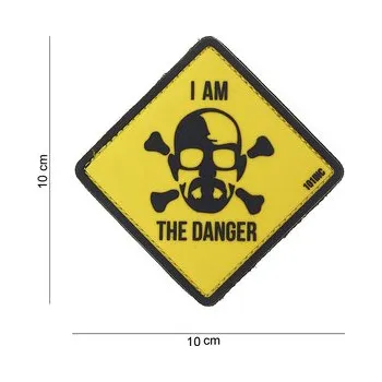 Nášivka Gumová nášivka 101 Inc nápis I am the Danger - žlutá