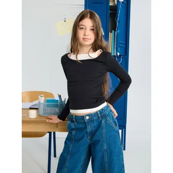 Dětská móda Sinsay - Halenka s dlouhými rukávy - námořnická modrá - 995ET-59X - 995ET-59X-164