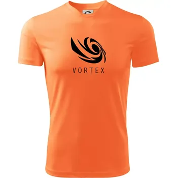 Pánské tričko Vortex logo jednobarevné - Pánské triko Fantasy sportovní (dresovina) - 2XL ( Neon mandarine )