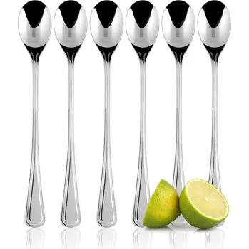 Příbor Koktejlové lžičky z nerezové oceli LONDON 20,9 cm 6 ks