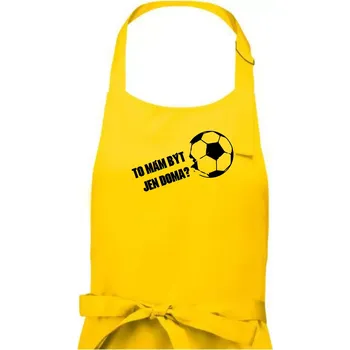 Kuchyňská zástěra To mám být jen doma? - Fotbal - Dámská zástěra na vaření - Univerzální velikost ( Žlutá )