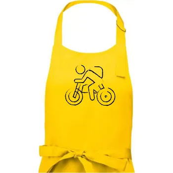 Kuchyňská zástěra Cyklo nástřik - Dámská zástěra na vaření - Univerzální velikost ( Žlutá )