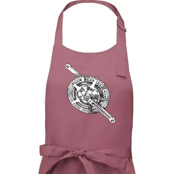 Kuchyňská zástěra Cyklo převodník - Pánská zástěra na vaření - Univerzální velikost ( Starorůžová )