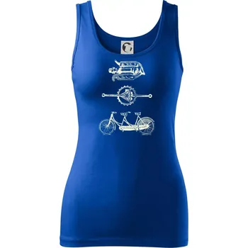 Dámské tričko Cycling vintage - Dámské tílko - M ( Královská modrá )