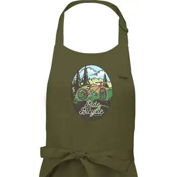 Kuchyňská zástěra Ride Bicycle Nature - Dámská zástěra na vaření - Univerzální velikost ( Khaki )