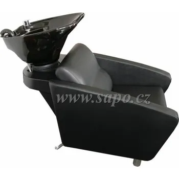 Kadeřnické křeslo Salon Komplet Kadeřnický mycí box Forte černý