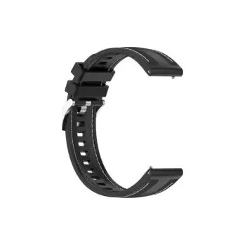 Příslušenství k chytrým hodinkám eses Silikonový prošívaný řemínek Huawei Watch GT5 41 mm a GT5 Pro 42 mm - Černý