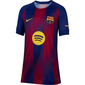 Míčový sport Dětský domácí fotbalový dres Nike FC Barcelona 25/26 modro-červený