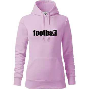 Dámská mikina Football nápis - Mikina dámská Cape s kapucí - XS ( Orchid )