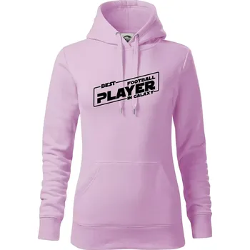 Dámská mikina Best football player in galaxy - Mikina dámská Cape s kapucí - XS ( Orchid )