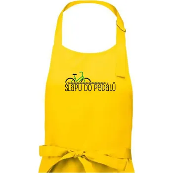 Kuchyňská zástěra Šlapu do pedálů - Pánská zástěra na vaření - Univerzální velikost ( Žlutá )