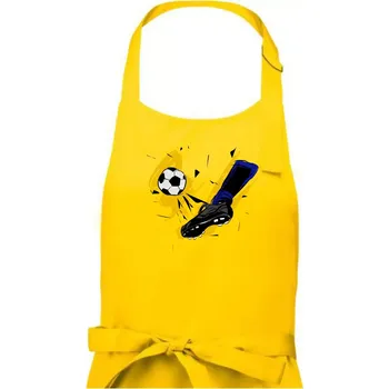 Kuchyňská zástěra Kopačka s míčem - Pánská zástěra na vaření - Univerzální velikost ( Žlutá )