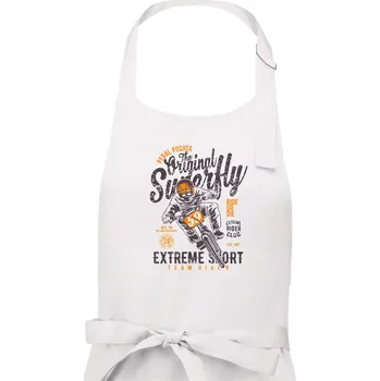 Kuchyňská zástěra Pedal Pusher - Dámská zástěra na vaření - Univerzální velikost ( Bílá )