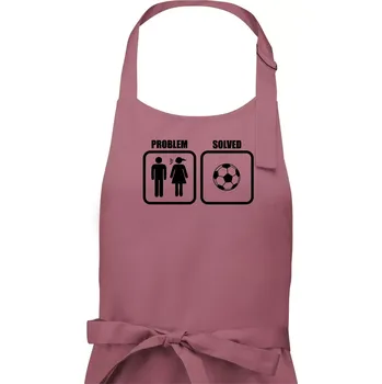 Kuchyňská zástěra Problém fotbal - Pánská zástěra na vaření - Univerzální velikost ( Starorůžová )
