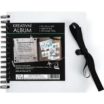 Karton P+P Kreativní album 20,5 x 20,5 cm BÍLÁ