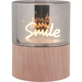 Svíčka Hnědá svíčka Smile Led Candle - Ø 8*10 cm / 3*AAA