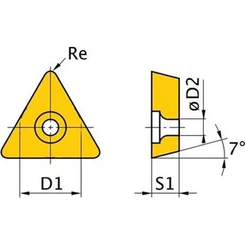 dílenský stroj BOW Břitové destičky T/60°, 5 ks, 3441760