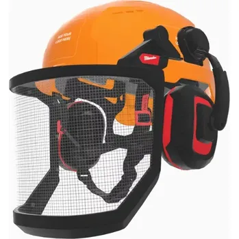 Lesnická přilba Milwaukee BOLT200 odvětrávaná oranžová (Ochranná helma pro lesníky Milwaukee)