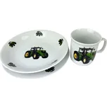 Český porcelán Dětská jídelní souprava Traktor nový 3 dílná