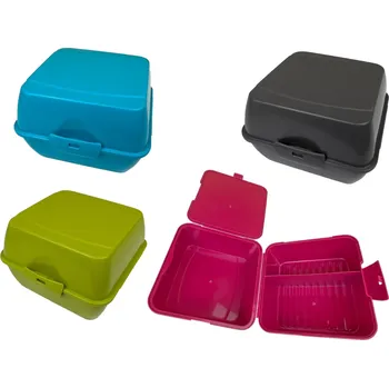 Dóza na potraviny klickbox 1200ml dělený 14x14x9