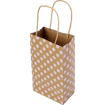 Dárková taška Taška papírová 36 x 26 cm 12 ks puntík naturální