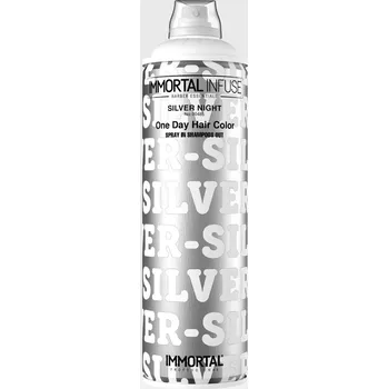 Barva na vlasy Immortal Infuse One Day Hair Color Silver Night barevný sprej na vlasy - stříbrná 200 ml