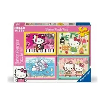 Puzzle Puzzle dla dzieci 2D: Hello Kitty zestaw 4x100el