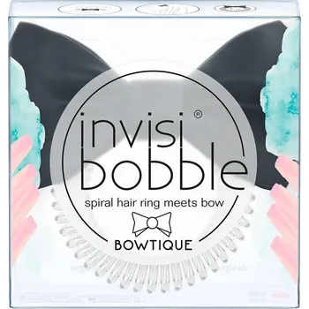 Invisibobble Bowtique Spiral Hair Ring Meets Bow (True Black) 1 ks