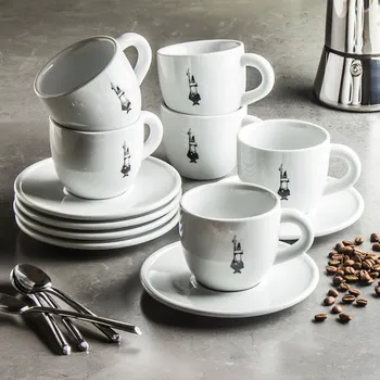 BIALETTI Cappuccino 240 ml 6 ks. - porcelánové šálky na cappuccino s podšálky