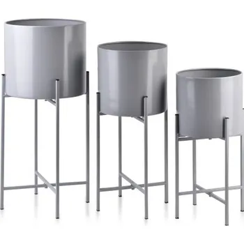 Obal na květináč MONDEX SWEN NORTHSZARE 3 ks kovových držáků na květiny na stojanech