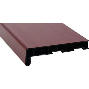 Parapet Parapet na míru PVC vnitřní s nosem Weinrot 300505 17/40x600 mm, délka na přání 500-5000 mm