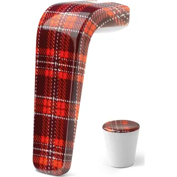 Příprava kávy GIANNINI Tua Scottish pro 1/3 šálku espressa červená - plastová rukojeť a držadlo kávovaru