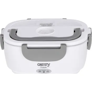 Svačinový box CAMRY CR 4483 1,1 l bílá - elektrický plastový box na oběd se lžící